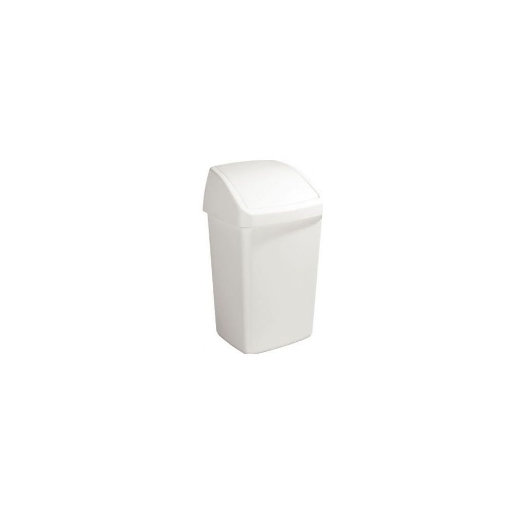 Poubelle à couvercle basculant 50L - 40x35xH66cm - BLANCHE 