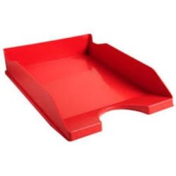 Corbeille courrier non ajourée PP - Ecotray Office - A4+ - ROUGE //