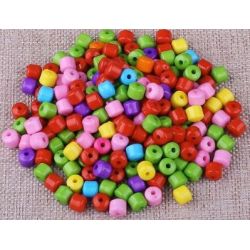 Perles de couleur en bois (Seau plastique de 350gr) - Z