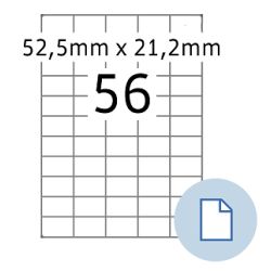 Etiquettes Multifonctions  52.5 x21.2mm - 500 f. A4  28000 unités //