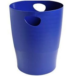 Corbeille papier en plastique plein MULTIFORM 15 L - BLEU NUIT- Z