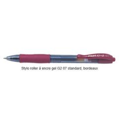 Stylo Gel Retractable PILOT G2 0.7mm - Trait : 0.4mm - BORDEAUX - Z