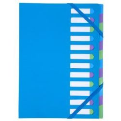 Trieur PVC Gamme Campus Neon Elastiques 12 compart. - Z