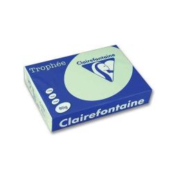 Rame A4 -  80g - Vert Pastel - CLAIREFONTAINE (500f) //