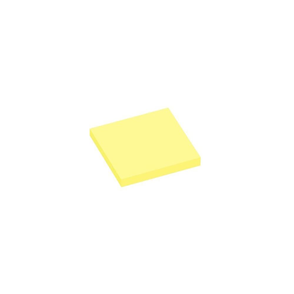 Bloc reposit. 75 x 75mm - JAUNE - 100 feuil. (Par 12) //