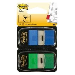 Index POST-IT (lot de 2 x 50 index) - BLEU & VERT //