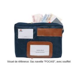 Pochette Navette en nylon imperméable - 27 x 19 x 4cm - BLEU - Z