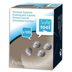 Punaises nickelées 3 pointes (Boîte de 100) - Z