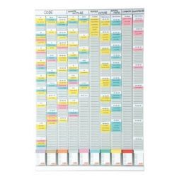 Planning (kit) VAL-REX 10 bandes de 54 fentes + 1000 fiches ind 2 //