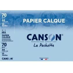 Papier calque A4 - 70g - 12 feuilles 