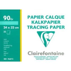 Papier calque 24 x 32cm - 90/95g - 20 feuilles -  - Z