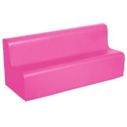 Canapé 3 places mousse + housse PVC H25 x L110 x P40cm T1  FUCHSIA