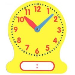 Horloge magnétique effaçable - 38 x 30 cm - Apprentissage Heure NSFP