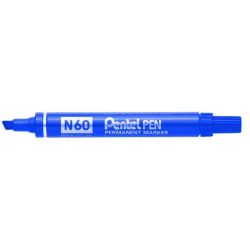 Marqueur perm. PENTEL N60 - Biseau. 2.2 à 4.5mm - BLEU //