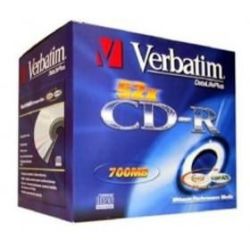 CD-R VERBATIM 52 X - 700 Mo/80mn - Boîtier standard (unité)