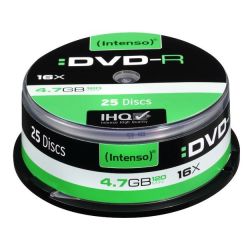 DVD-R INTENSO 4.7 Go - Vitesse: 16X  - Spindle box (par 25)**