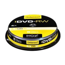 DVD-RW INTENSO 4.7 Go - Vitesse 4X - Spindle box (par 10) - Z