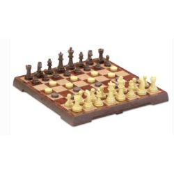 Jeu de Dames & Echecs  - Magnétique - Plateau 24 x 24 cm