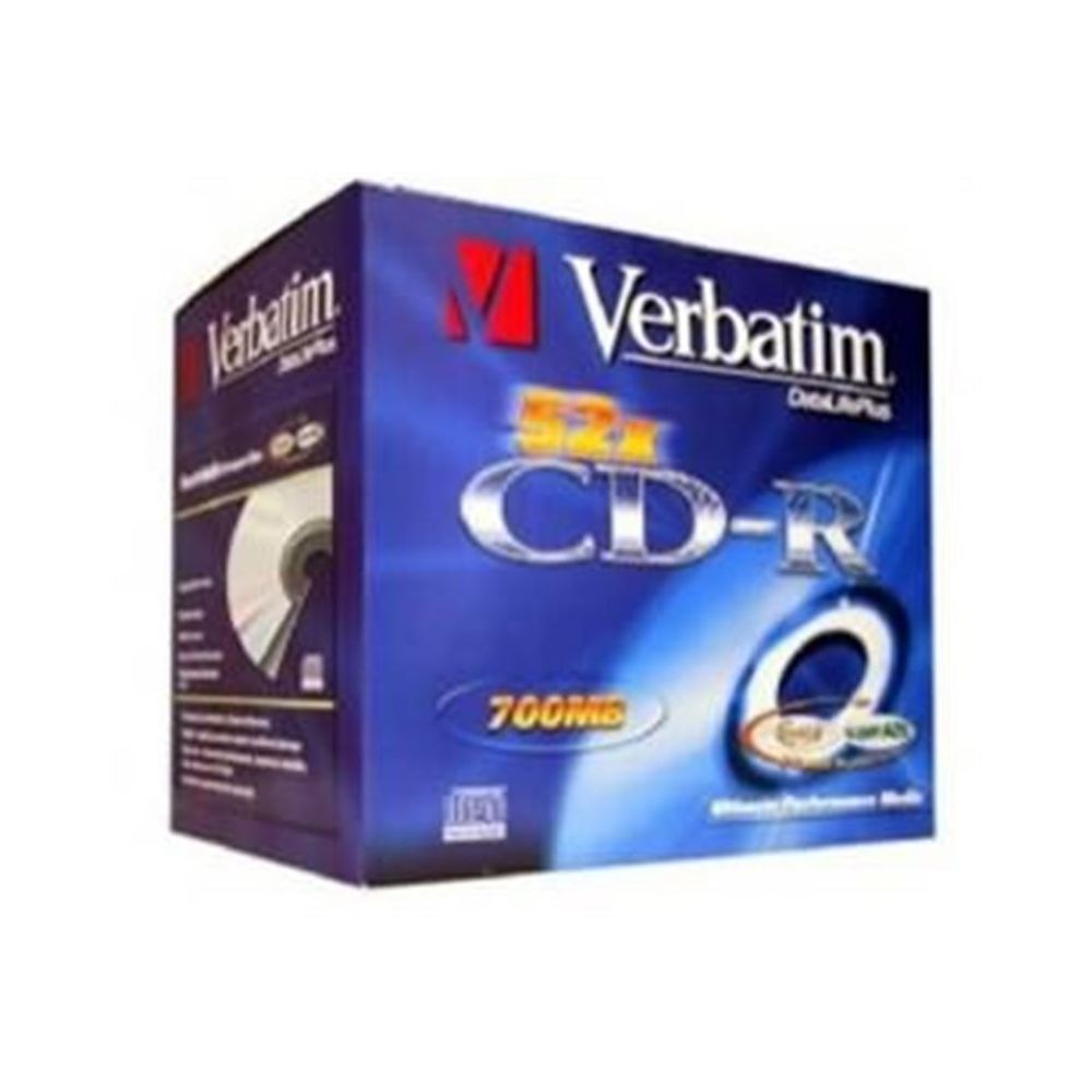 CD-R VERBATIM 52 X - 700 Mo/80mn - Boîtier standard (unité)