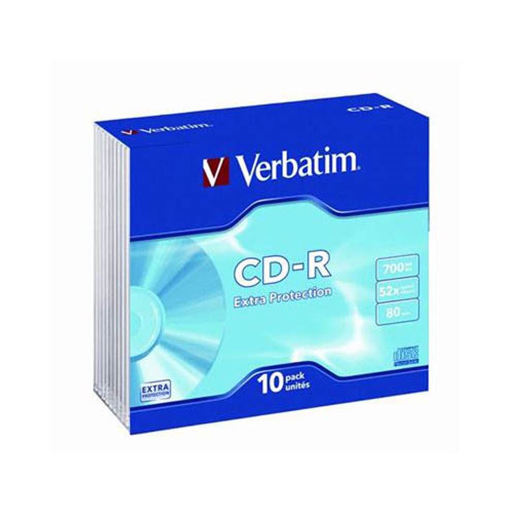 CD-R VERBATIM 52 X - 700Mo/80mn - Slim case (Par 10)