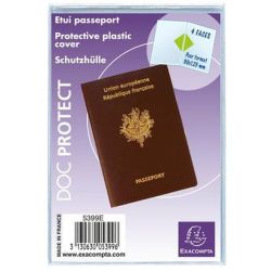 Etui transp. souple Passeport - 2 volets 9.5 x 13.3 cm (unité) 