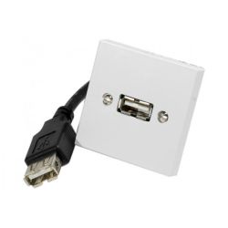 Plastron adaptateur USB A-A - F/F - 10 cm - 45x45