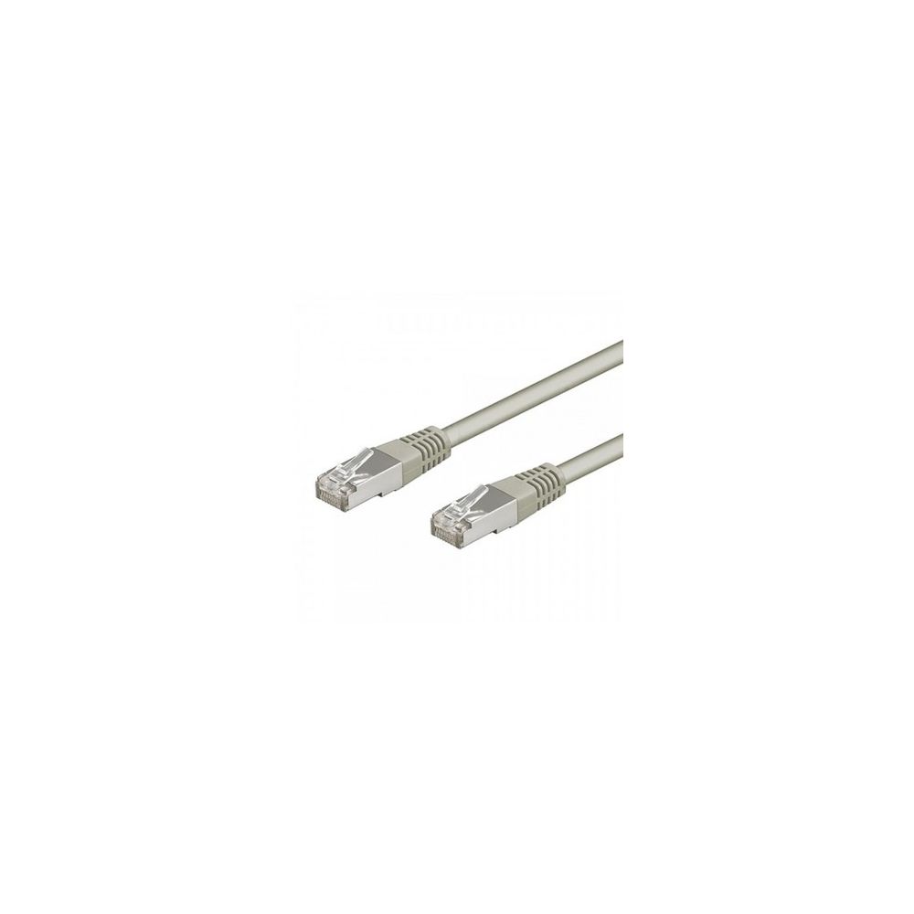 Cordon patch blindé Cat.6 S/FTP RJ45 cuivre 250Mhz - GRIS  1m