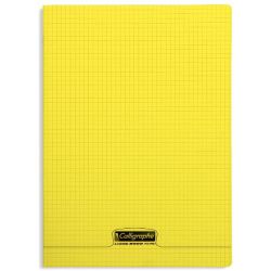 Cahier A4 5 x 5 96 p Piqûre 90g Polypro JAUNE CLAIREFONTAINE