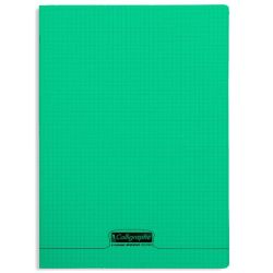 Cahier A4 5 x 5 96 p Piqûre 90g Polypro VERT CLAIREFONTAINE