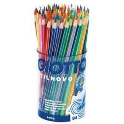 Crayon Couleur GIOTTO Stil Novo - Hexagonal - Pot de 84 crayons