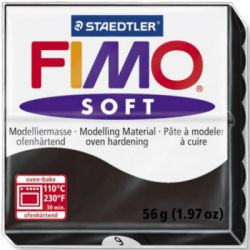 Pate à modeler FIMO SOFT NOIR N°9 - 56 g