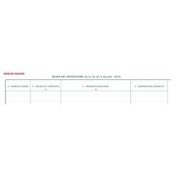 Registre Immobilier répertoire EXACOMPTA 25 x 32cm - Piqure -80 pages
