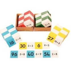 Jeu de Dominos PVC - Tables Multiplications - Table 2 à 9  96 pièces