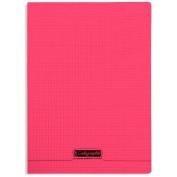Cahier A4 5 x 5 96 p Piqûre 90g Polypro ROUGE CLAIREFONTAINE