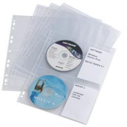 Pochettes perforées pour 4CD/DVD DURABLE - A4 (Sachet de 10)