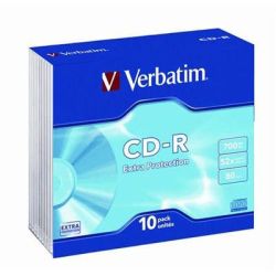 CD-R VERBATIM 52 X - 700Mo/80mn - Slim case (Par 10)