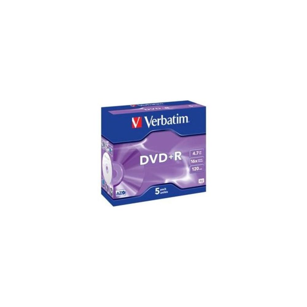 DVD+R VERBATIM 4.7 Go - Vitesse: 16X  - (par 5)** Z