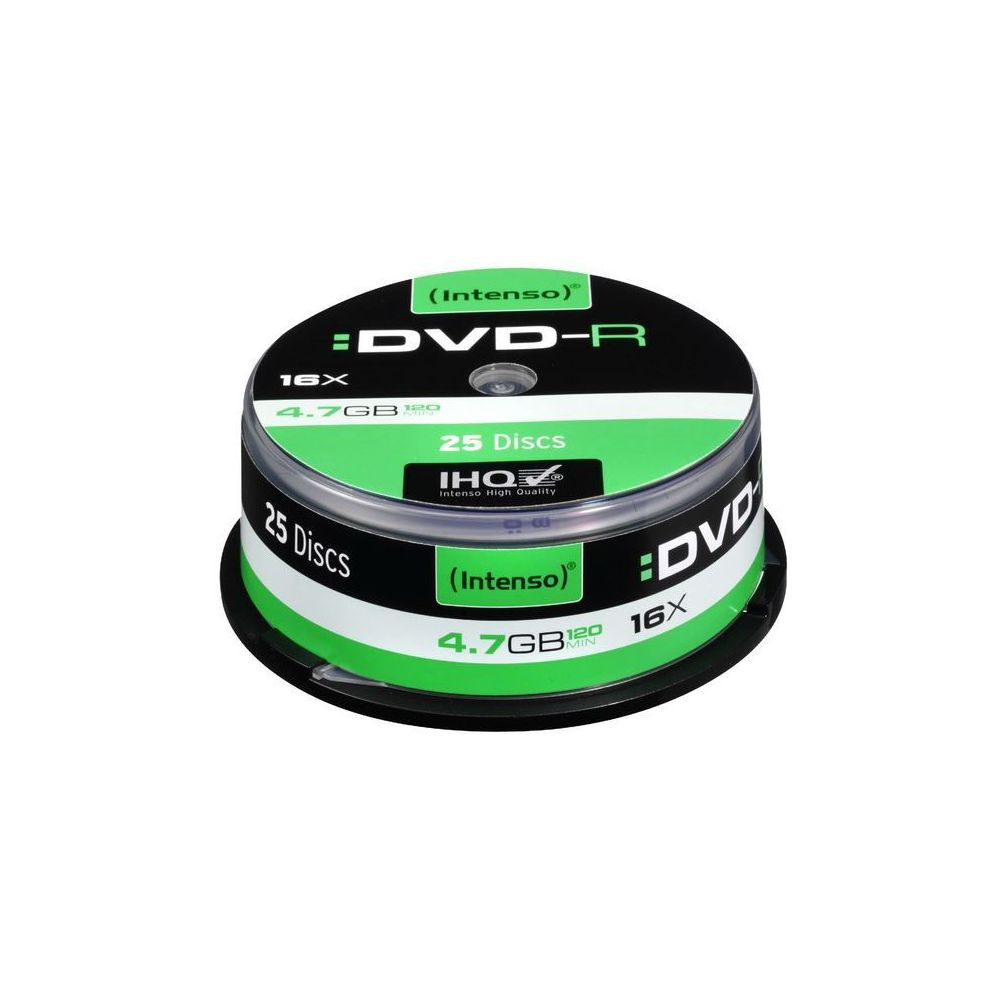 DVD-R INTENSO 4.7 Go - Vitesse: 16X  - Spindle box (par 25)**