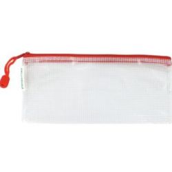 Pochette fourre tout - PVC transparent armé à zip - Chéquier - Unité