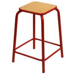 Tabouret haut de Laboratoire - H62cm - Assise carrée  