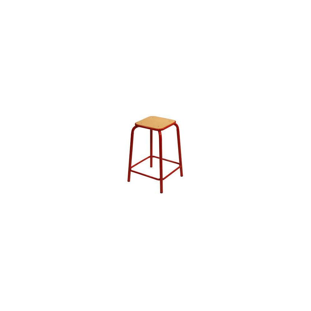 Tabouret haut de Laboratoire - H62cm - Assise carrée  