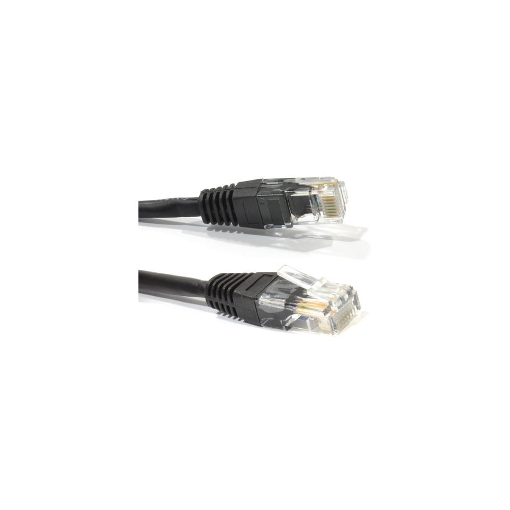 Cordon patch blindé Cat.6 S/FTP, RJ45 cuivre 250Mhz - NOIR  1m