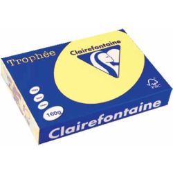 Rame A4 - 160g - Jaune Jonquille CLAIREFONTAINE - 250f - Ref:1023 //