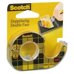 Adhesif Double Face 12mm x 6.3m SCOTCH avec Dévidoir //