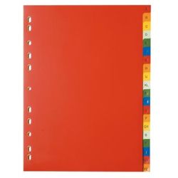 Intercalaires PVC A4 20 touches alphabétiques Multicolore //