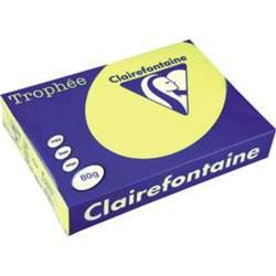 Rame A4 -  80g - Jaune Fluo - CLAIREFONTAINE (500f.) Ref:2977 - Z
