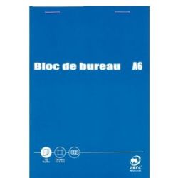 Bloc Bureau A6 5 x 5 - 200 p - 60g - Détachable - Dos carton //