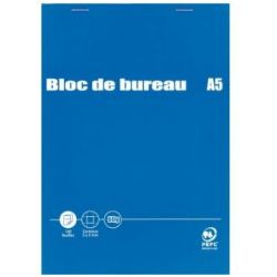 Bloc Bureau A5 5 x 5 - 200 p - 60g - Détachable - Dos carton //