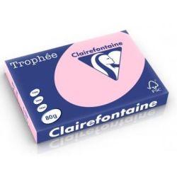 Rame A3 -  80g - Rose Pastel CLAIREFONTAINE (500 f) //