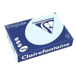 Rame A4 - 160g - Bleu Pastel CLAIREFONTAINE (250 f.) - Ref: 2633 - Z